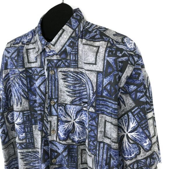 Cooke Street Casual Button Up Hawaiian Shirt Men's XL Floral Cotton Beach Summer - Picture 3 of 10